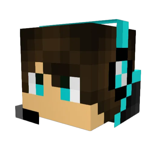 cowsgomooontues Minecraft avatar head, 3D render