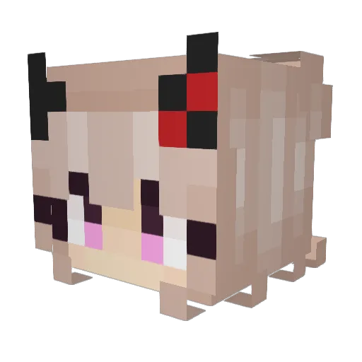 cowwinn Minecraft avatar head, 3D render
