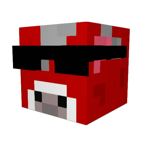 cowzato Minecraft avatar head, 3D render
