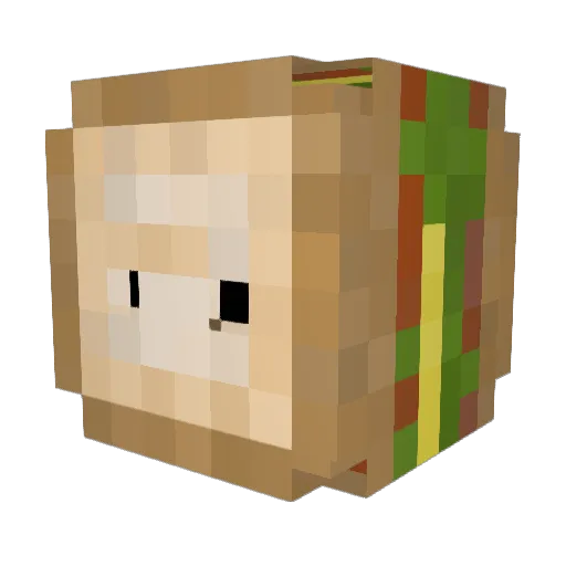 coyooodle Minecraft avatar head, 3D render