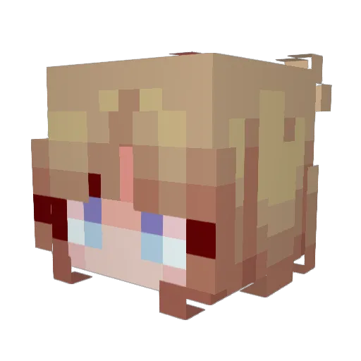 coziidew Minecraft avatar head, 3D render