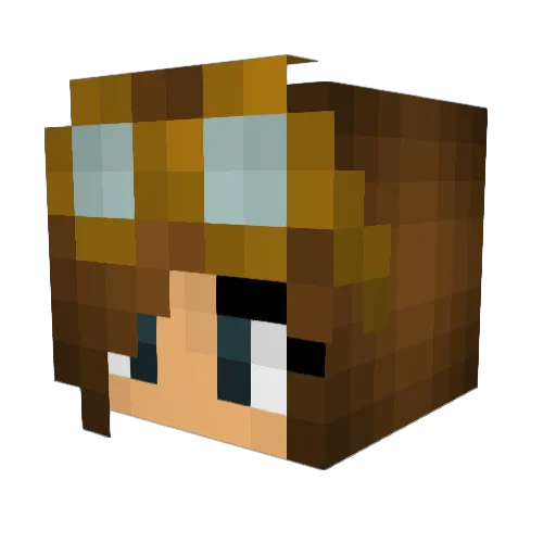 cozikitten Minecraft avatar head, 3D render