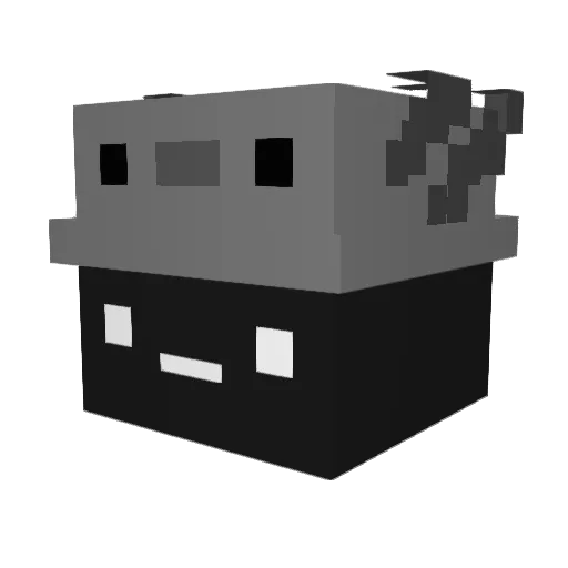 cozmie Minecraft avatar head, 3D render