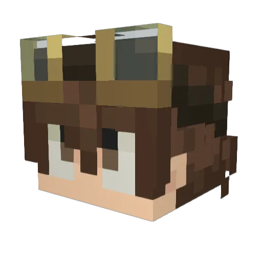 cozwolo Minecraft avatar head, 3D render