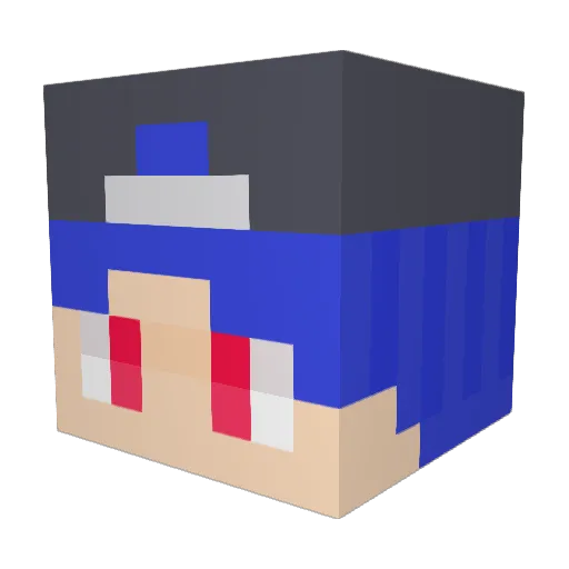 cozycub Minecraft avatar head, 3D render