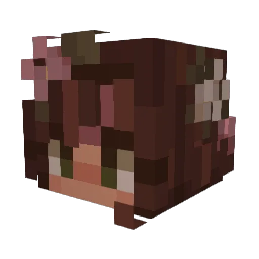 cozylau Minecraft avatar head, 3D render