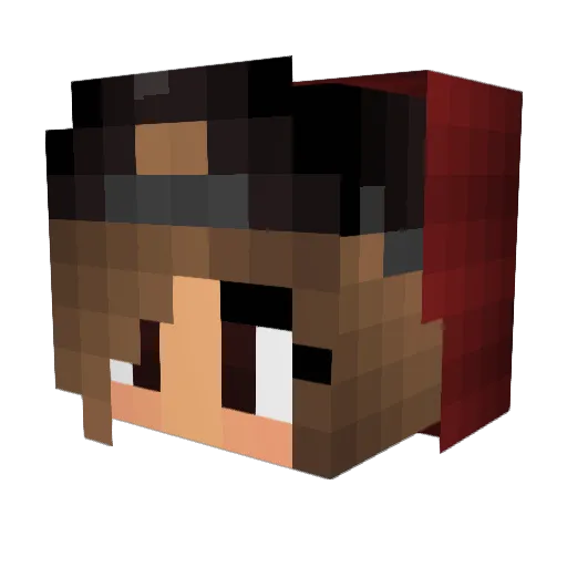cozysafira Minecraft avatar head, 3D render