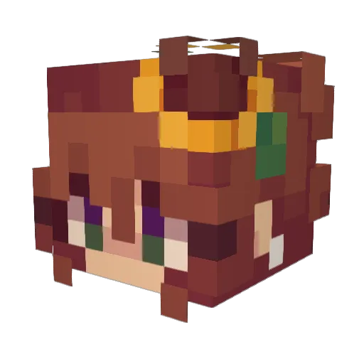cozysquirrel Minecraft avatar head, 3D render