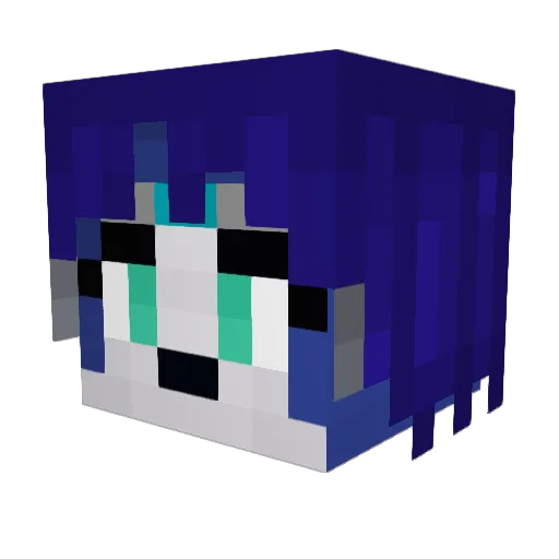 cozziefox Minecraft avatar head, 3D render