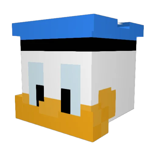 cozzyduck Minecraft avatar head, 3D render