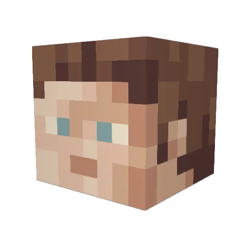 cp7peanut Minecraft avatar head, 3D render