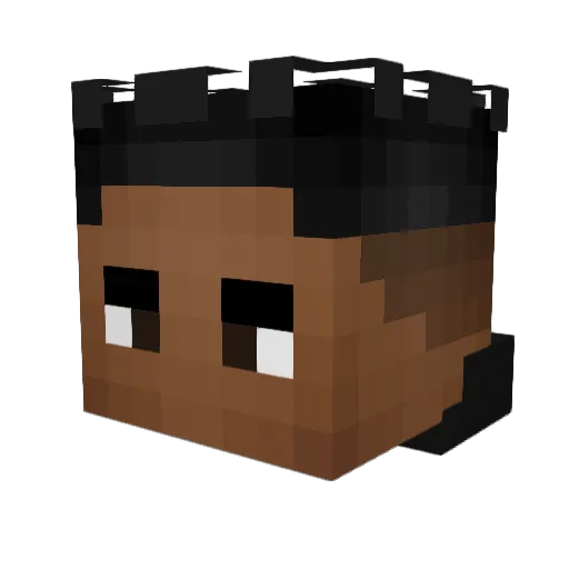 cpaskiki_ Minecraft avatar head, 3D render