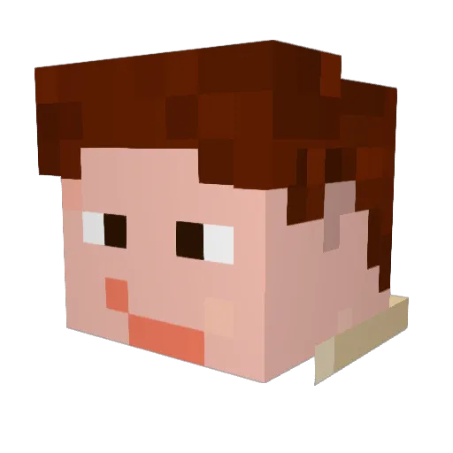cpdf98 Minecraft avatar head, 3D render