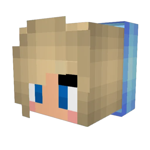 cphin Minecraft avatar head, 3D render