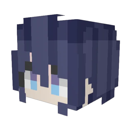 cpjiang Minecraft avatar head, 3D render