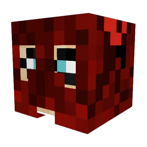 cptSenpai Minecraft avatar head, 3D render