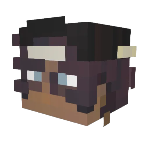 cptjuicbox Minecraft avatar head, 3D render