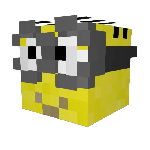 cpvp_minion Minecraft avatar head, 3D render