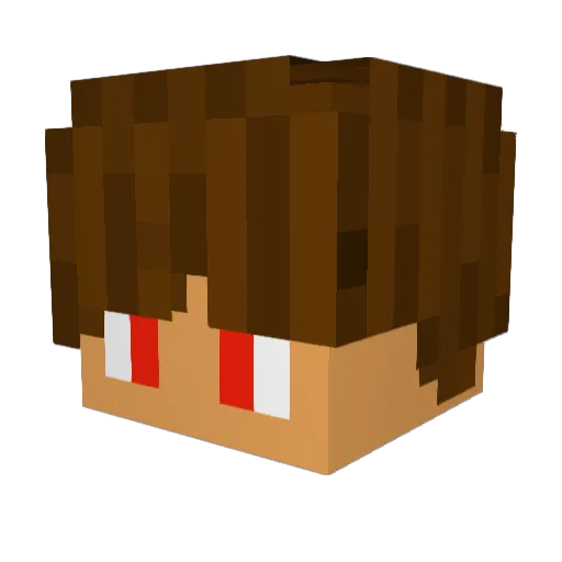 cpvp_misha Minecraft avatar head, 3D render
