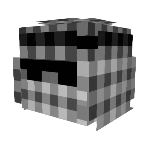 cpvpnotpanda Minecraft avatar head, 3D render