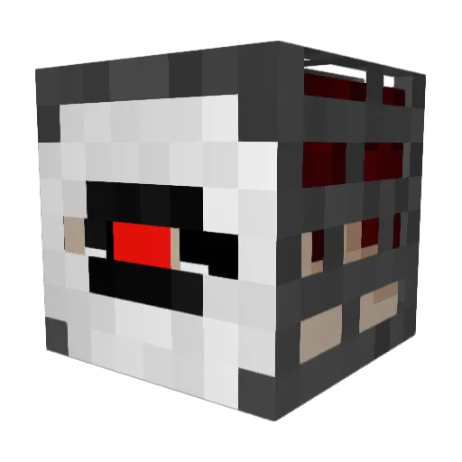 cpwu Minecraft avatar head, 3D render