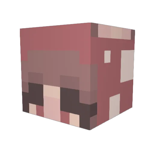 cq11ie Minecraft avatar head, 3D render