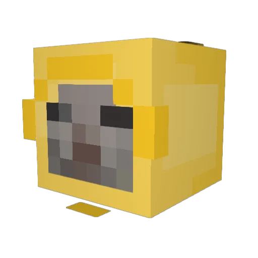 cqcu Minecraft avatar head, 3D render
