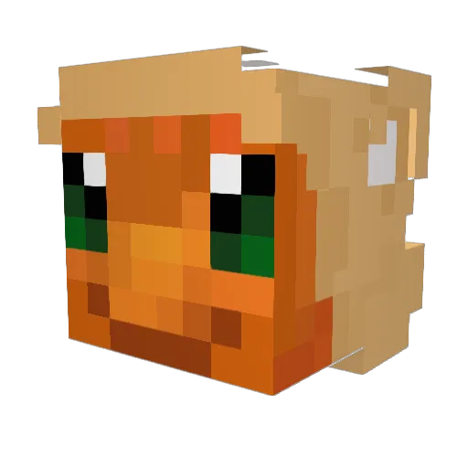 cqdyy Minecraft avatar head, 3D render