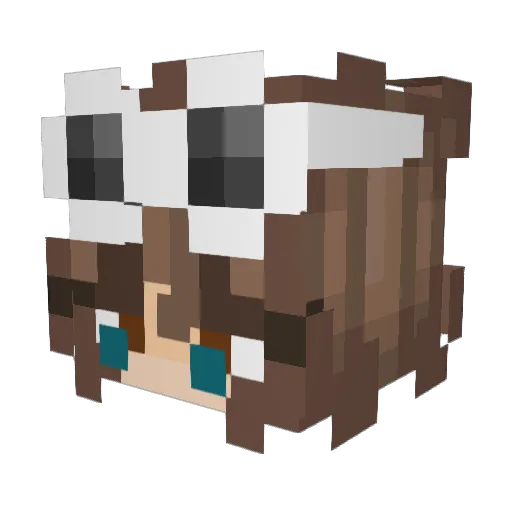 cqech Minecraft avatar head, 3D render