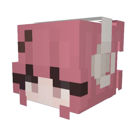 cqli Minecraft avatar head, 3D render
