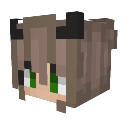 cqlli Minecraft avatar head, 3D render