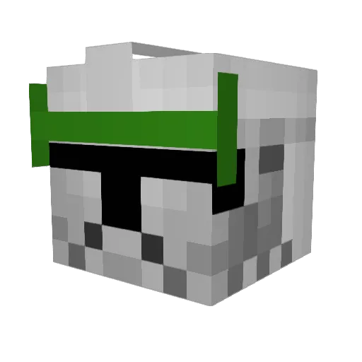 cqmille_ Minecraft avatar head, 3D render