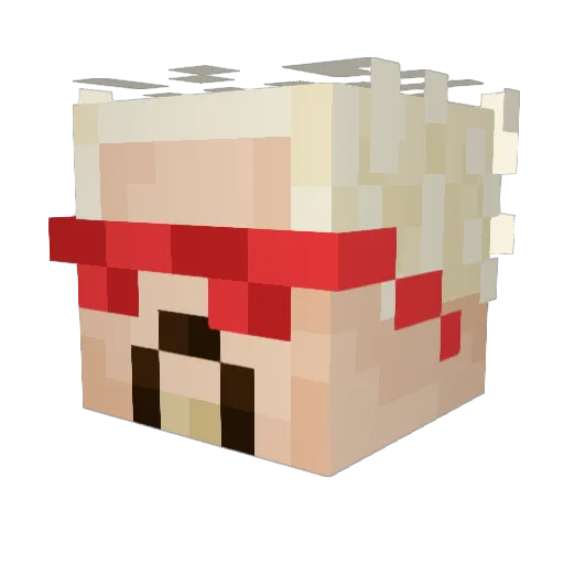 cqrrupted Minecraft avatar head, 3D render