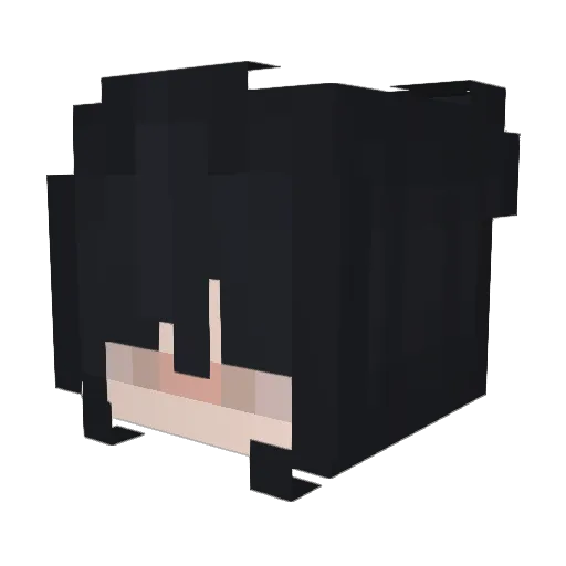 cqtaa Minecraft avatar head, 3D render