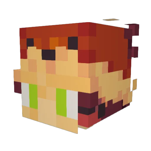 cr00xy Minecraft avatar head, 3D render