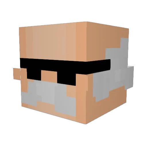 cr3e2 Minecraft avatar head, 3D render