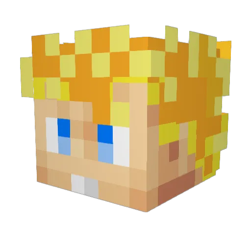 cr4iz Minecraft avatar head, 3D render