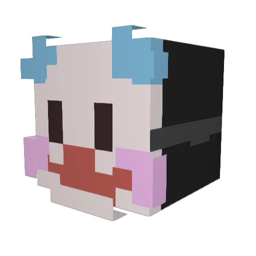 cr4k Minecraft avatar head, 3D render