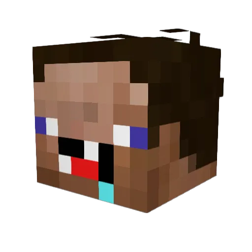 cr4nkkk Minecraft avatar head, 3D render