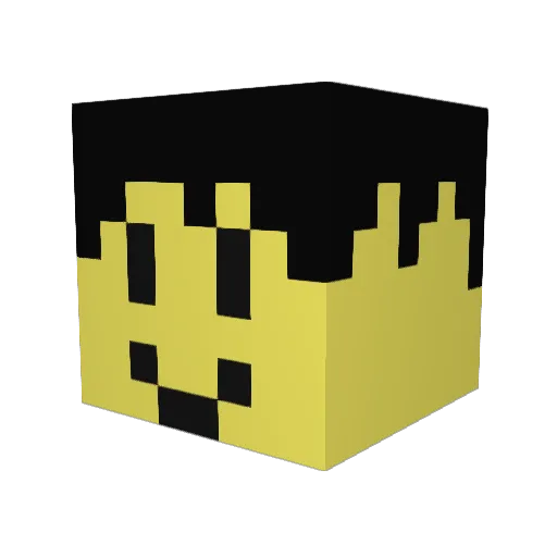 cr7yusan Minecraft avatar head, 3D render