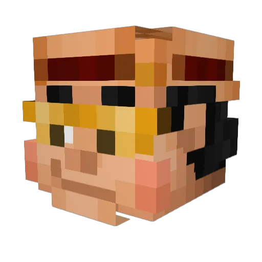 crIsphere Minecraft avatar head, 3D render