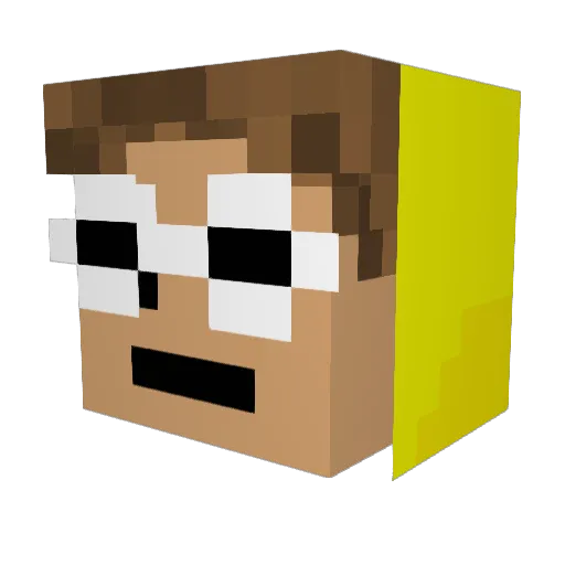 craakt Minecraft avatar head, 3D render