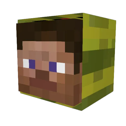 craapie Minecraft avatar head, 3D render
