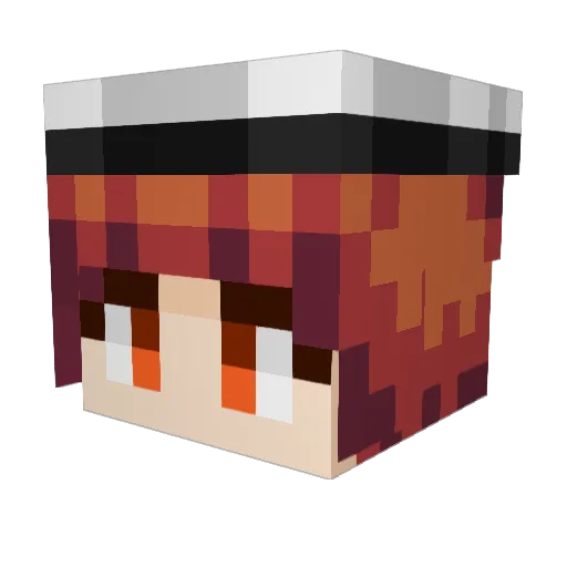 crabcakeGirl Minecraft avatar head, 3D render