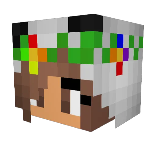 crabcheese Minecraft avatar head, 3D render