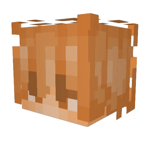 crabkitty Minecraft avatar head, 3D render