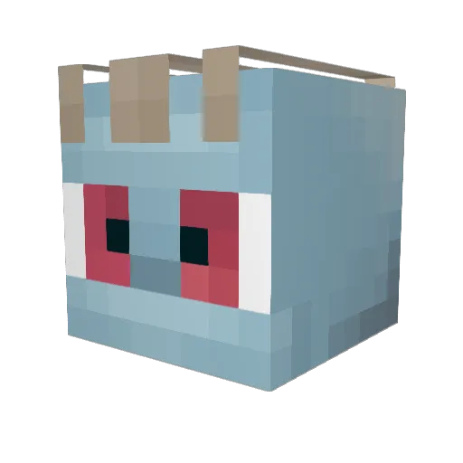 crabrai Minecraft avatar head, 3D render