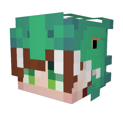 cracdream Minecraft avatar head, 3D render