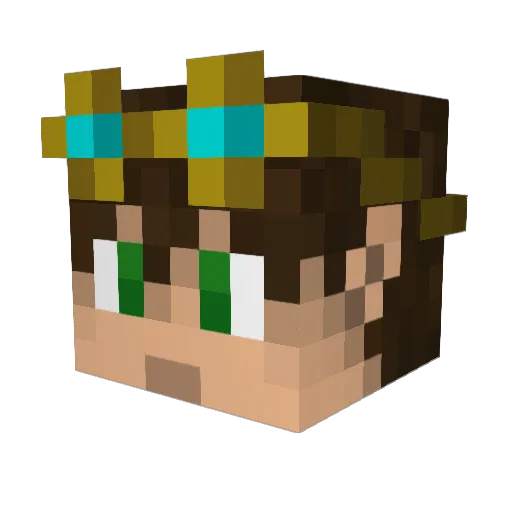 crachh Minecraft avatar head, 3D render