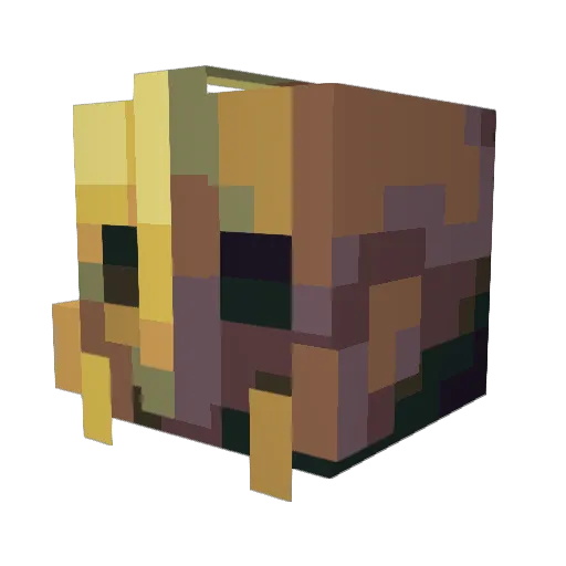 crackedbascinet Minecraft avatar head, 3D render